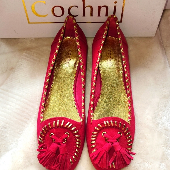 Cochni Italy Bubblegum Pink Lovely Suede Flats‎